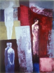 Ewa gargulinska - Mirrors 2000 Oil on canvas 80x60cm