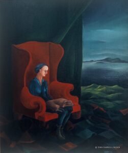 Ewa Gargulinska - Waiting 1976Oil on canvas 50x40cm