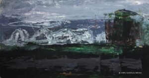 Ewa Gargulinska - Winter 2000 Oil on board 28x55cm